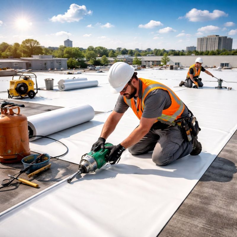 Single Ply Roof Installation in Henry County, GA