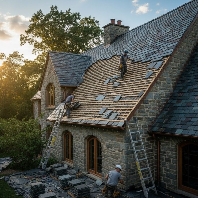 Slate Roof Replacement in Brooks, GA
