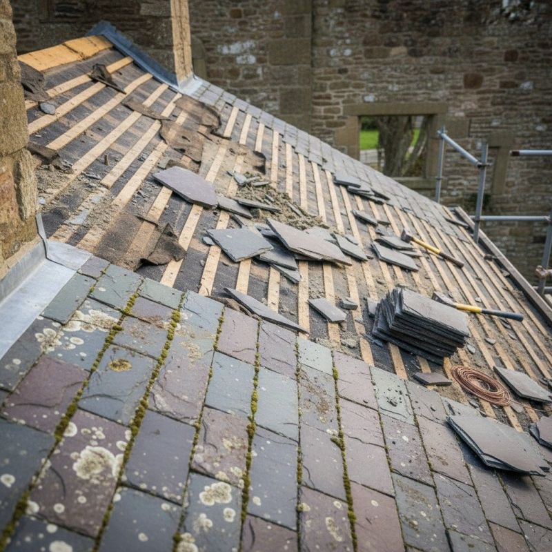 Slate Roof Replacement in Mcdonough, GA