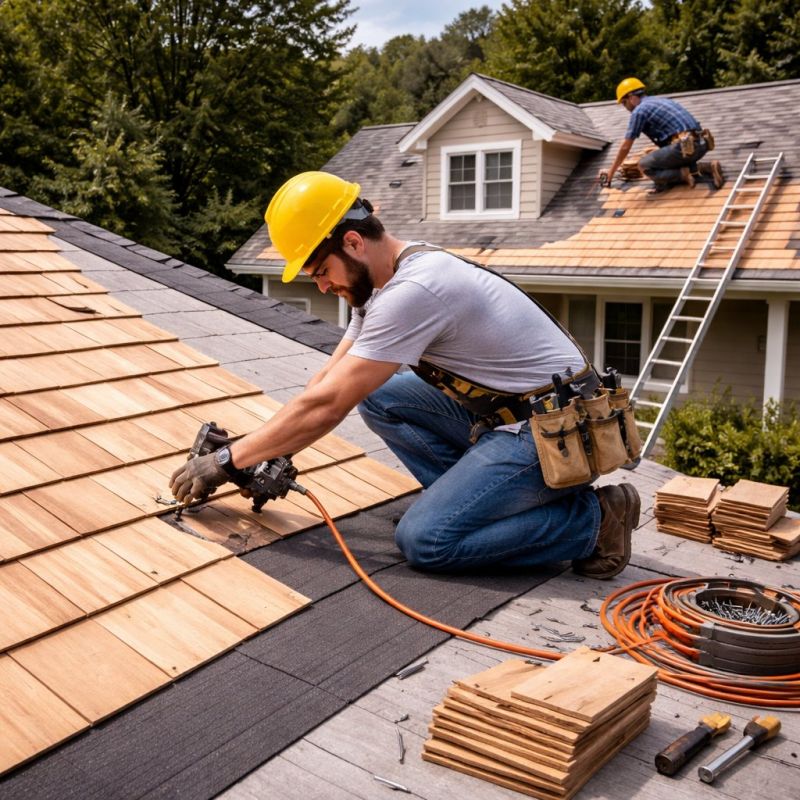 Wood Roofing Installation in Hampton, GA